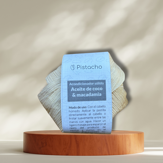 Acondicionador sólido Pistachio- Aceite de coco & macadamia - Dra. Mariale Rivers