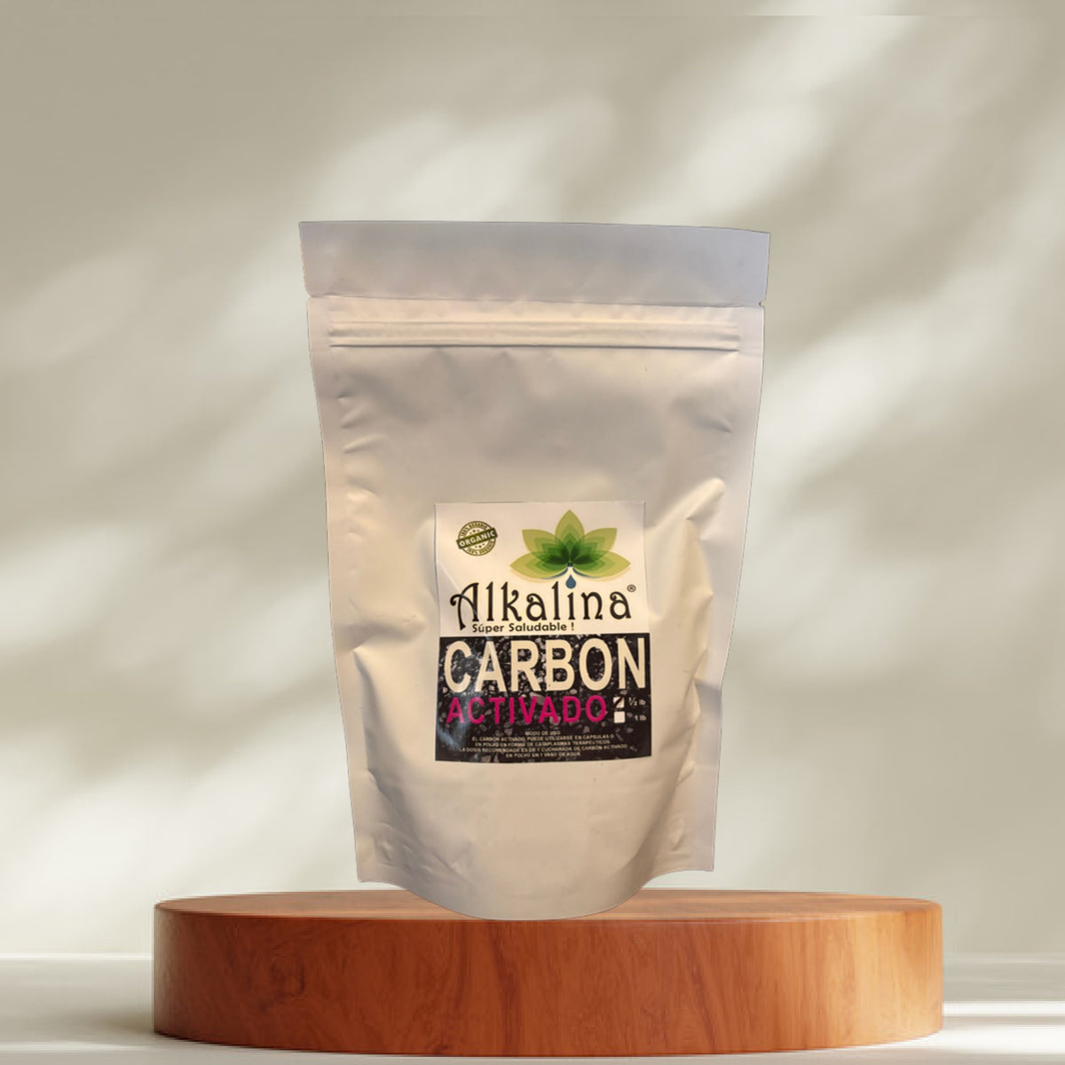 Carbón activado en polvo de Alkalina, bolsa resellable