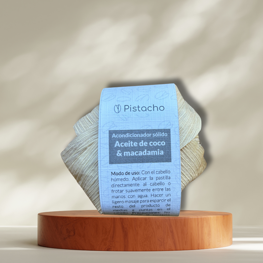 Acondicionador sólido Pistachio- Aceite de coco & macadamia